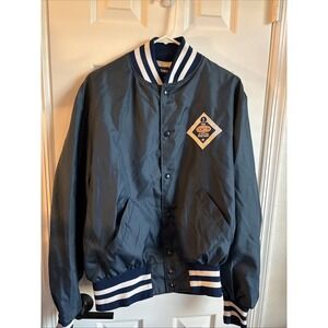 Holloway Navy Blue Bomber Jacket w/ Quilted Lining - Warm - Size‎ L arge w/logo